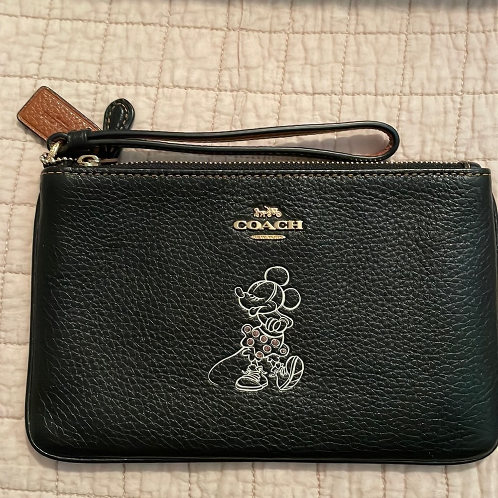 Coach Minnie Mouse wristlet
